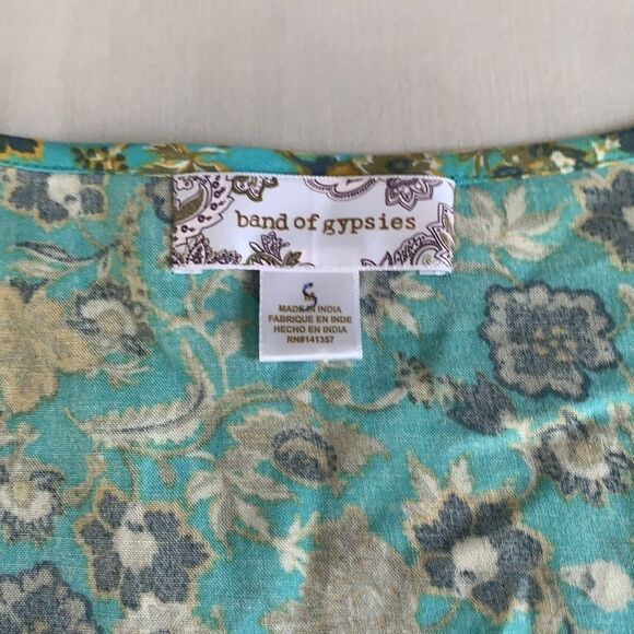 Band of Gypsies Boho Dublin Surplice Ruffled midi dress sz small - Picture 8 of 11